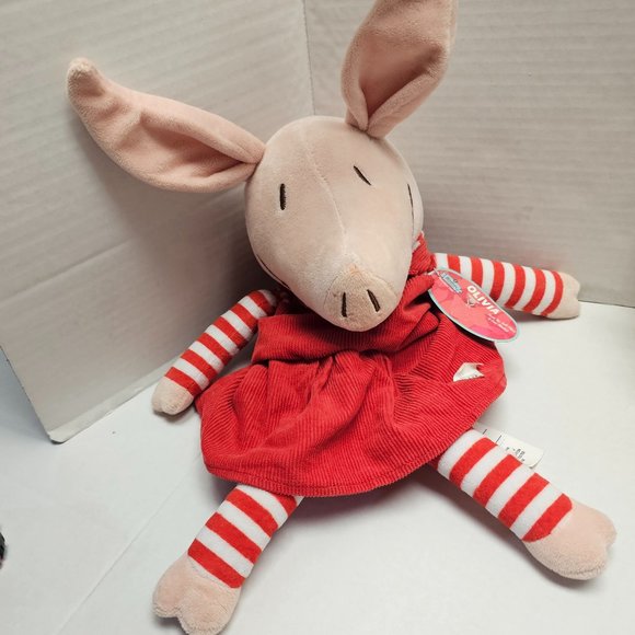 Zoobies Play Sleep Love OLIVIA Pig Doll Striped Plush Soft Tag PJ Storage 2010 - Picture 3 of 13